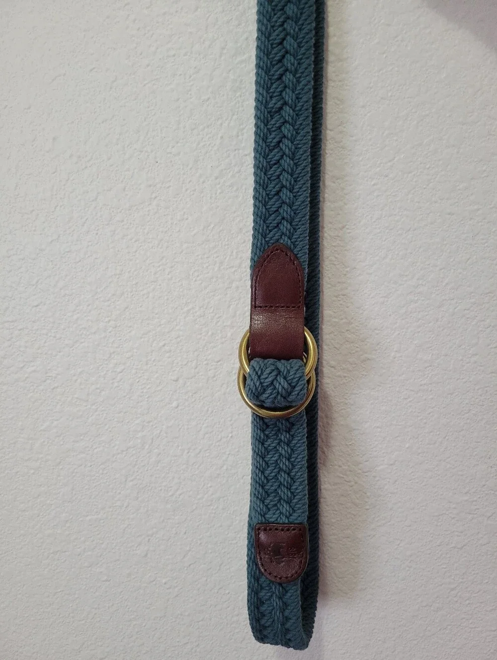 Ralph Lauren Double RL Cotton And Leather Braided Belt